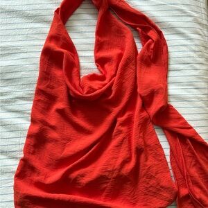 Zara Vibrant Red Scarf